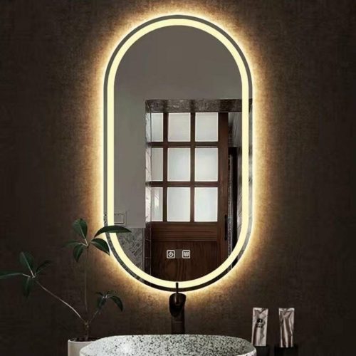 Oglindă Baie LED și Dezaburire Elit’s Premium cu Senzor Touch - Lumina Rece, Caldă și Neutră - 50x80cm