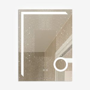 Oglinda Led Si Touch Cu Functie Dezaburire,Elit's  Lumina rece ,calda, neutra, 60x80cm ,lupa cosmetica x3