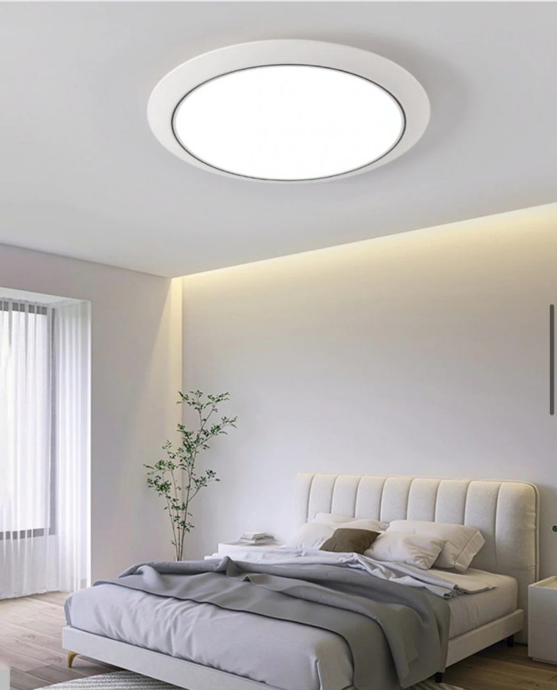 Plafoniera LED ESN48WWH/BK , 48W, Lumina Alb Rece 6500k, Alb/Negru