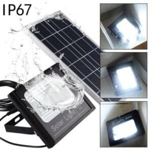 Proiector LED, Rezistent La Apa IP67, Cu Panou Solar, 100W, Cu Telecomanda
