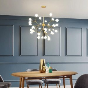 Lustra led , Exclusive Evelyn Gold-Alb, 45 becuri G4