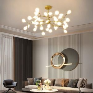 Lustra led , Exclusive Evelyn Gold-Alb, 54 becuri G4