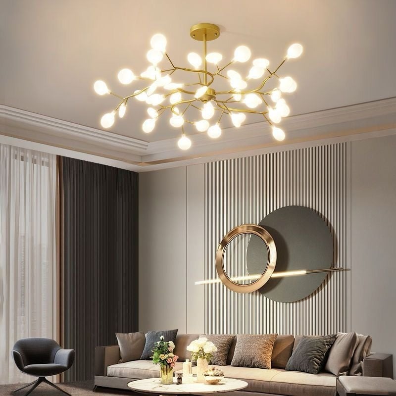Lustra led , Exclusive Evelyn Gold-Alb, 54 becuri G4