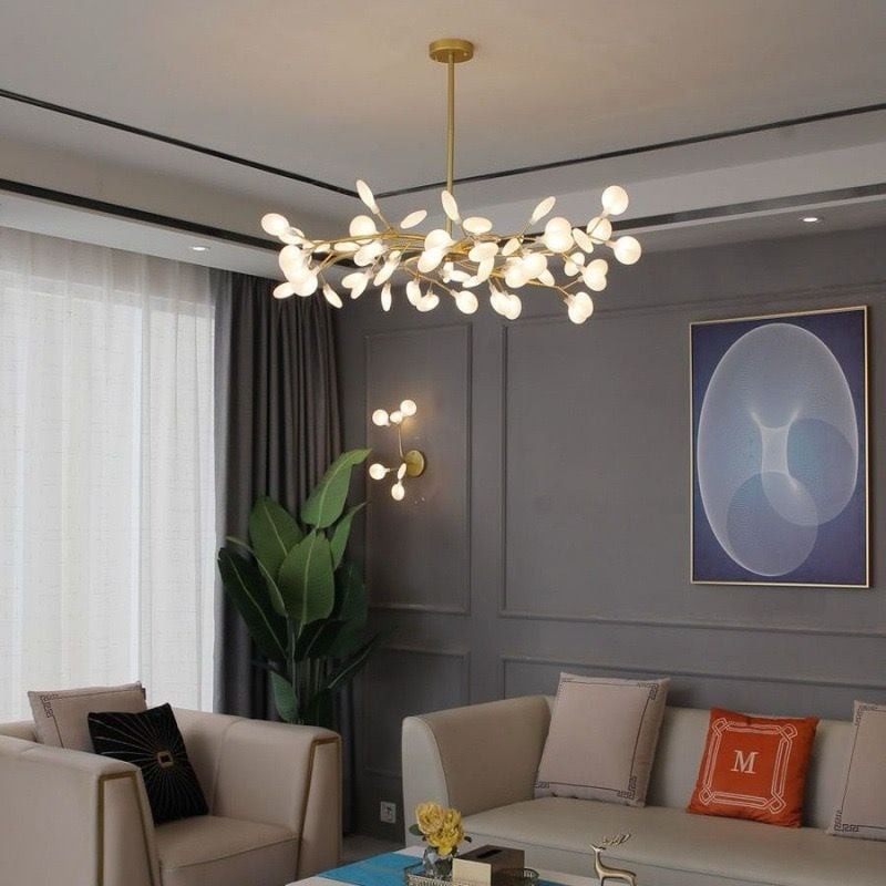 Lustra led , Exclusive Evelyn Gold-Alb, 54 becuri G4
