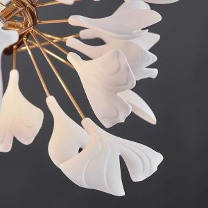 Lustra led , Exclusive Evelyn L Gold-Alb, 6 becuri E14