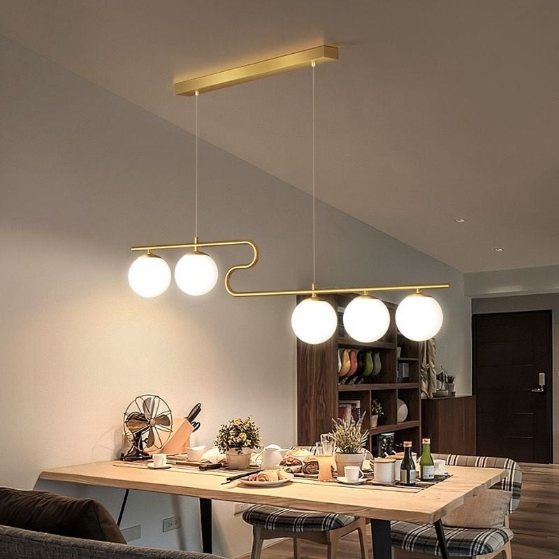 Lustra led Elit's Lor Abajur sticla 5 X G9, Gold