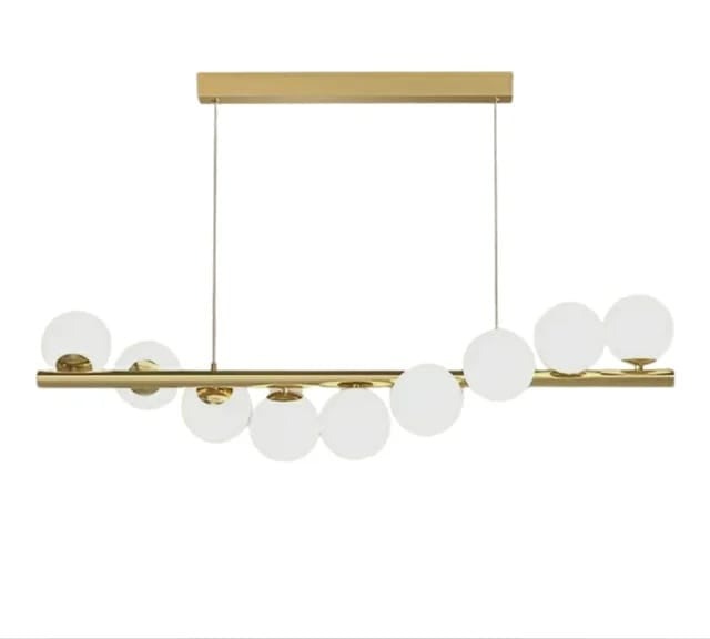 Lustra LED Pendul Elit's Imala, 9 Abajururi, bec G9, Gold