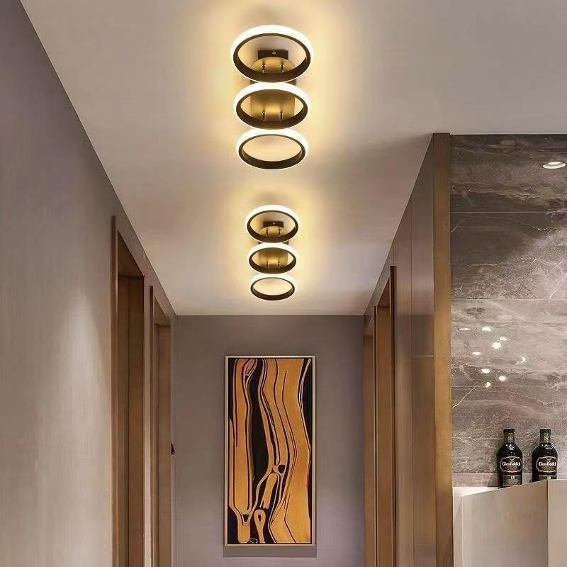 Lustra LED Plafoniera,Elit's B130-3BK, 3 Tipuri De Lumina, 54W, Negru Rotunda