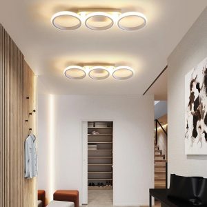 Lustra LED Plafoniera,Elit's B130-3BK, 3 Tipuri De Lumina, 54W, Alb Rotunda