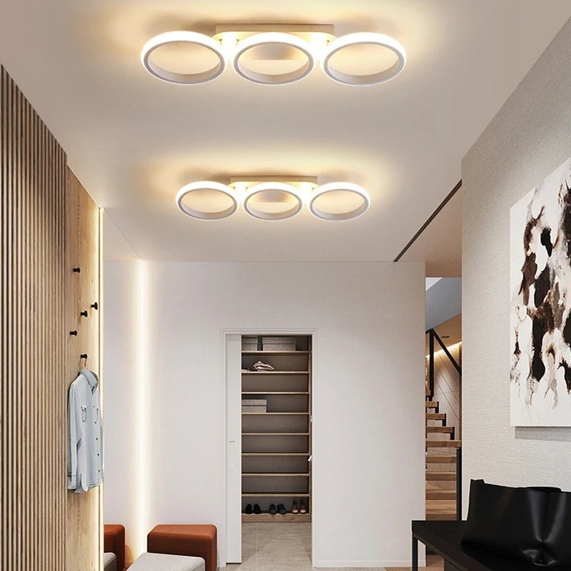 Lustra LED Plafoniera,Elit's B130-3BK, 3 Tipuri De Lumina, 54W, Alb Rotunda