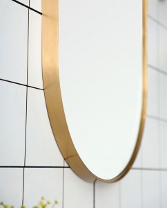 Oglindă Baie LED și Dezaburire Premium cu Senzor Touch, Lumina Rece, Caldă și Neutră,Elit's 60x80cm, Rama Bronz Antichizat