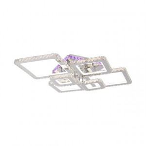 Lustra LED Cu Telecomanda, Elit's Cristal, Cromat , 250W, RGB