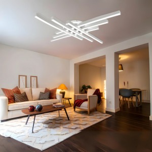 Lustra LED Elit's Holly One, Cu Telecomanda, 3 Tipuri De Lumina, Intensitate Reglabila, 130W, Alb, Evo