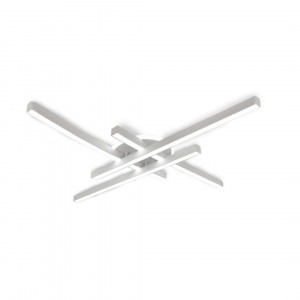 Lustra LED Elit's Holly, Cu Telecomanda, 3 Tipuri De Lumina, Intensitate Reglabila, 80W, Alb