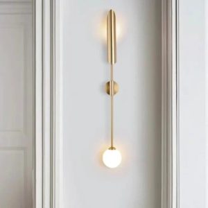 Aplica Led, Metal Si Abajur Sticla, 2 X G9, Gold