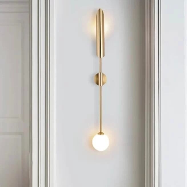 Aplica Led, Metal Si Abajur Sticla, 2 X G9, Gold