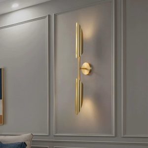 Aplica Led, Metal Si Abajur Sticla, 2 X G9, Gold