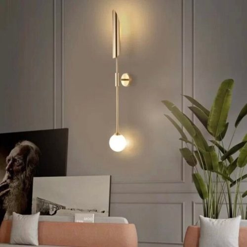 Aplica Led, Metal Si Abajur Sticla, 2 X G9, Gold