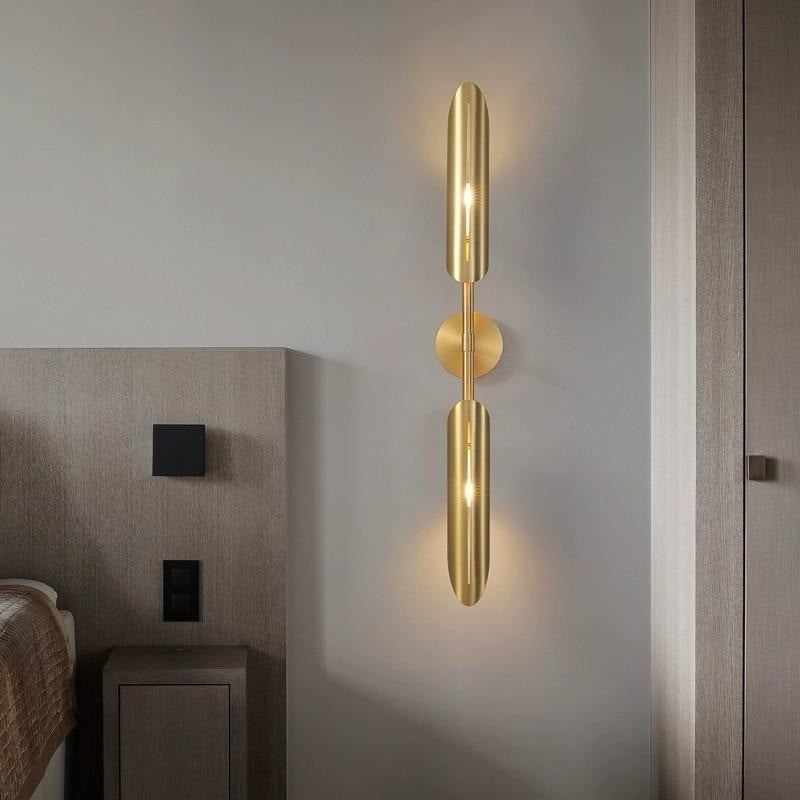 Aplica Led, Metal Si Abajur Sticla, 2 X G9, Gold