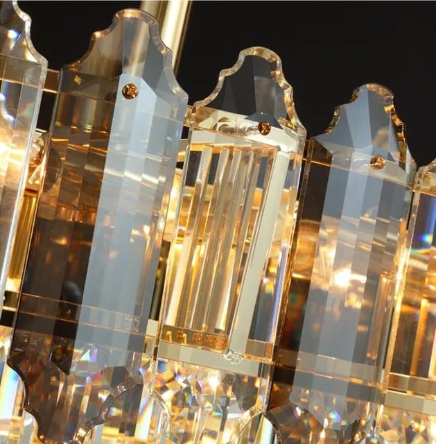 Candelabru de cristal Elit's Elisa, 30cm, culoare aurie