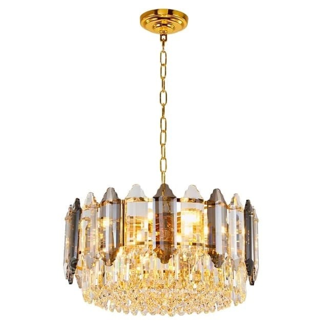 Candelabru de cristal Elit's Elisa, 30cm, culoare aurie