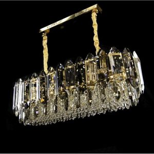 Candelabru de cristal Elit's Elisa, 80-35cm, culoare aurie
