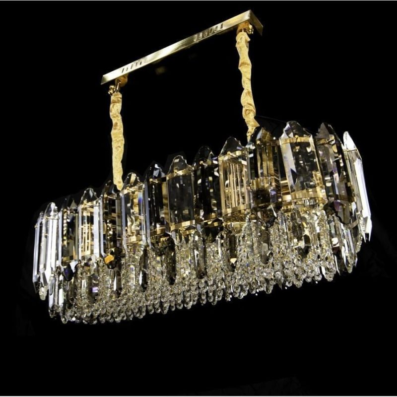 Candelabru de cristal Elit's Elisa, 80-35cm, culoare aurie