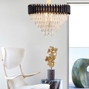 candelabru-cristal-raven-50cm-ne Candelabru de cristal Elit's Raven 60cm negru cu auriu - eleganță și rafinament în decorul tău