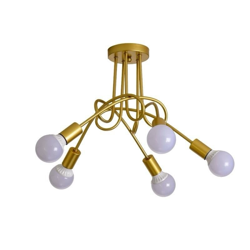 Lustra , Cu 5 Socluri, 5 X E27, Gold Elit's