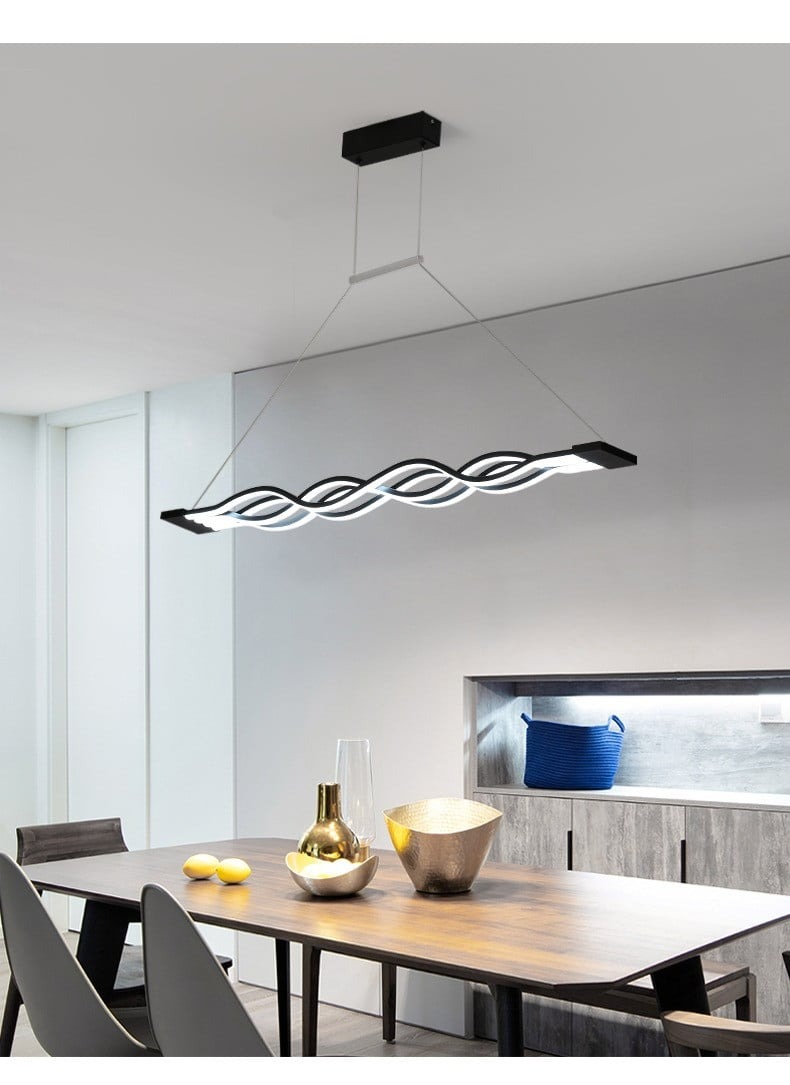 Lustră LED cu Telecomandă, 160W, Acril, Negru Elit's