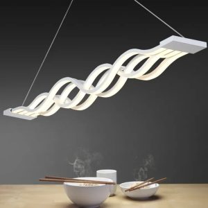 Lustră LED cu Telecomandă, 160W, Acril, Alb Elit's