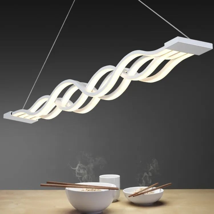Lustră LED cu Telecomandă, 160W, Acril, Alb Elit's