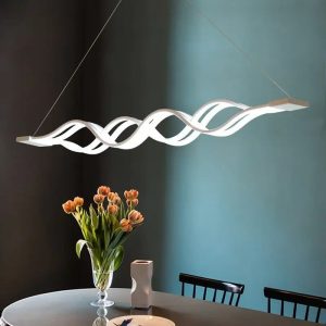 Lustră LED cu Telecomandă, 160W, Acril, Alb Elit's