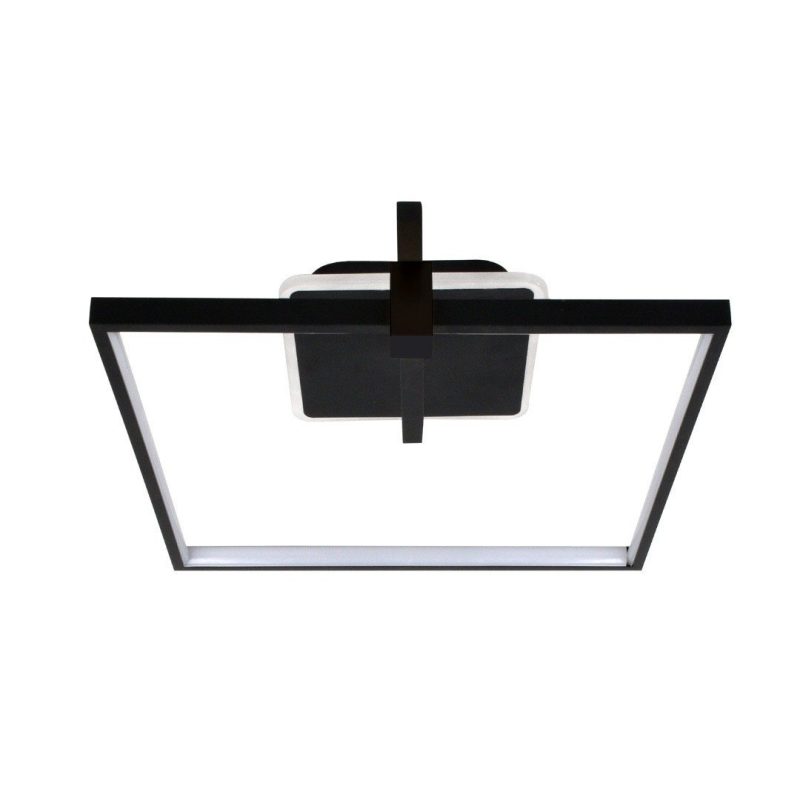 Lustra LED Cu Telecomanda,Elit's 3 Tipuri De Lumina, 55W, Negru