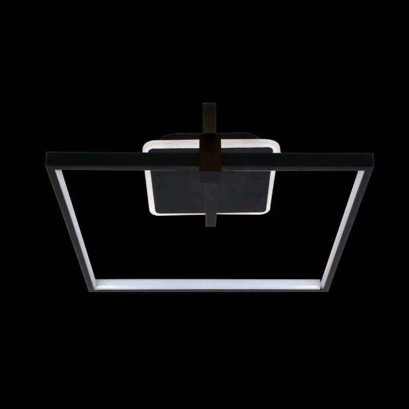 Lustra LED Cu Telecomanda,Elit's 3 Tipuri De Lumina, 55W, Negru