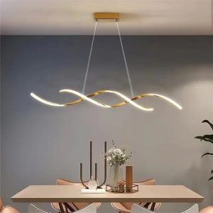 lustra-led-cu-telecomanda-76w-di Lustra LED cu Telecomanda 76W Dimabila Auriu Elit's
