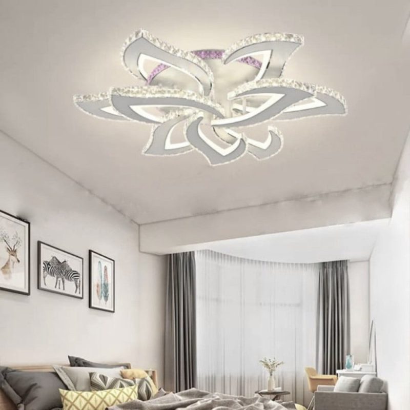 lustra-led-cu-telecomanda-crista (2) Lustra LED Cu Telecomanda,Elit's Cristal, 6-3 , Cromat, 300 W, RGB