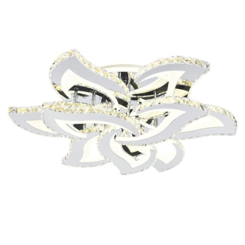 lustra-led-cu-telecomanda-crista (3) Lustra LED Cu Telecomanda,Elit's Cristal, 6-3 , Cromat, 300 W, RGB
