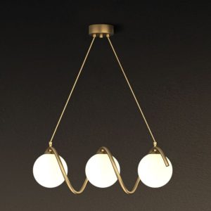 Lustra led Premium Gold,3 Globuri, 50 cm Elit's