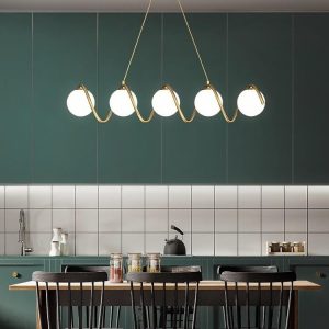 Lustra led Premium Gold,5 Globuri, 80 cm Elit's