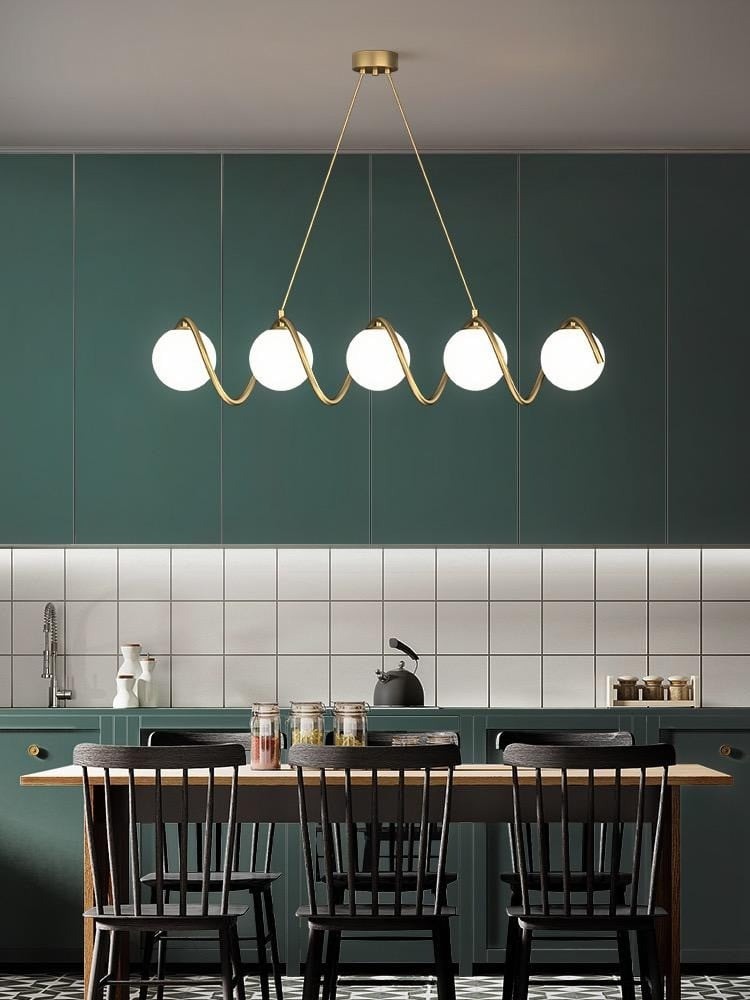 Lustra led Premium Gold,5 Globuri, 80 cm Elit's