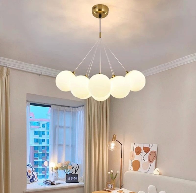 Lustra led suspendata,Elit's Zuya 7 globuri Alb