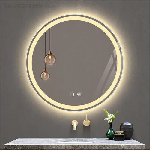 Oglindă Baie LED Premium cu Senzor Touch,Elit's Lumina Rece/Calda/Neutra, 90cm