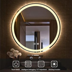 Oglindă Baie LED Premium cu Senzor Touch,Elit's Lumina Rece/Calda/Neutra, 70cm
