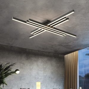 Lustra LED Holly Two, Cu Telecomanda, 3 Tipuri De Lumina, Intensitate Reglabila,Elit's 146W, Black