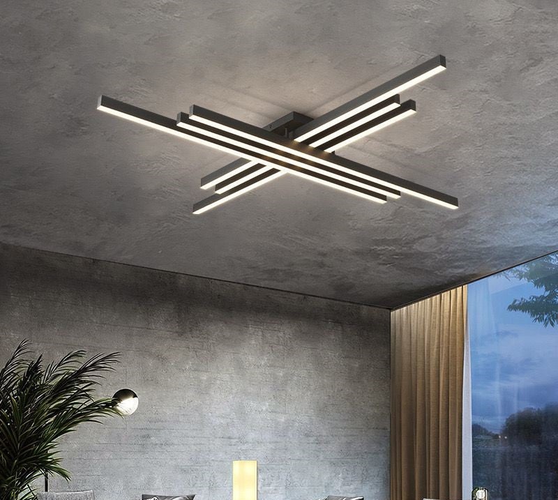 Lustra LED Holly Two, Cu Telecomanda, 3 Tipuri De Lumina, Intensitate Reglabila,Elit's 146W, Black
