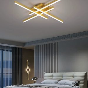 Lustra LED Holly One Cu Telecomanda, 3 Tipuri De Lumina, Intensitate Reglabila,Elit's 66W, Gold