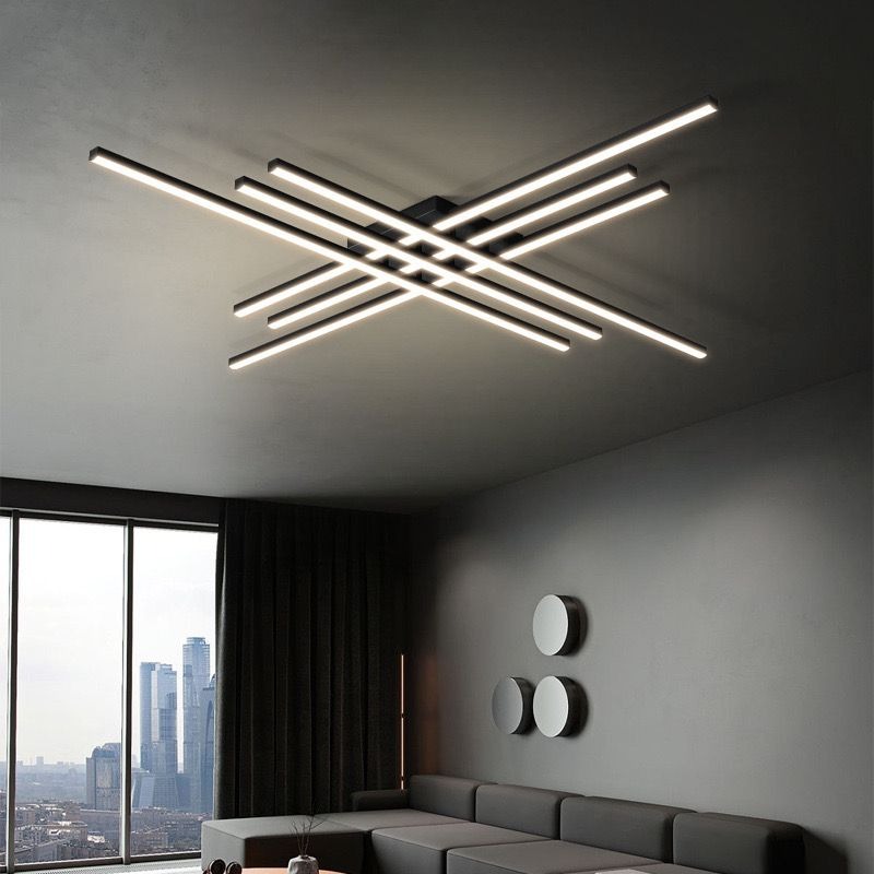 Lustra LED Holly Two, Cu Telecomanda, 3 Tipuri De Lumina, Intensitate Reglabila,Elit's 146W, Black