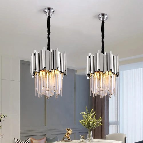 Candelabru Cristal Argintiu, 30cm Elit's