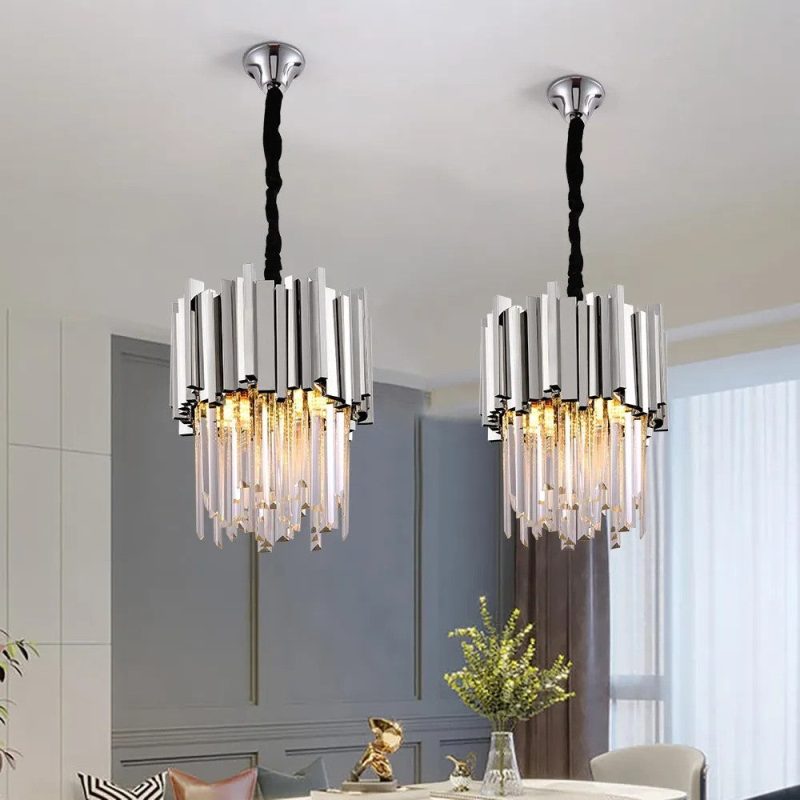 Candelabru Cristal Argintiu, 30cm Elit's